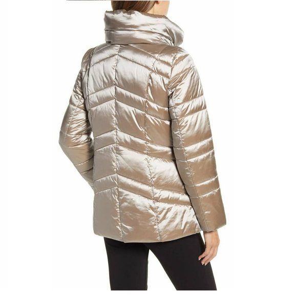 Ellen Tracy Women Puffer Jacket Front zip closure | Size - M | Grey - Picture 2 of 3